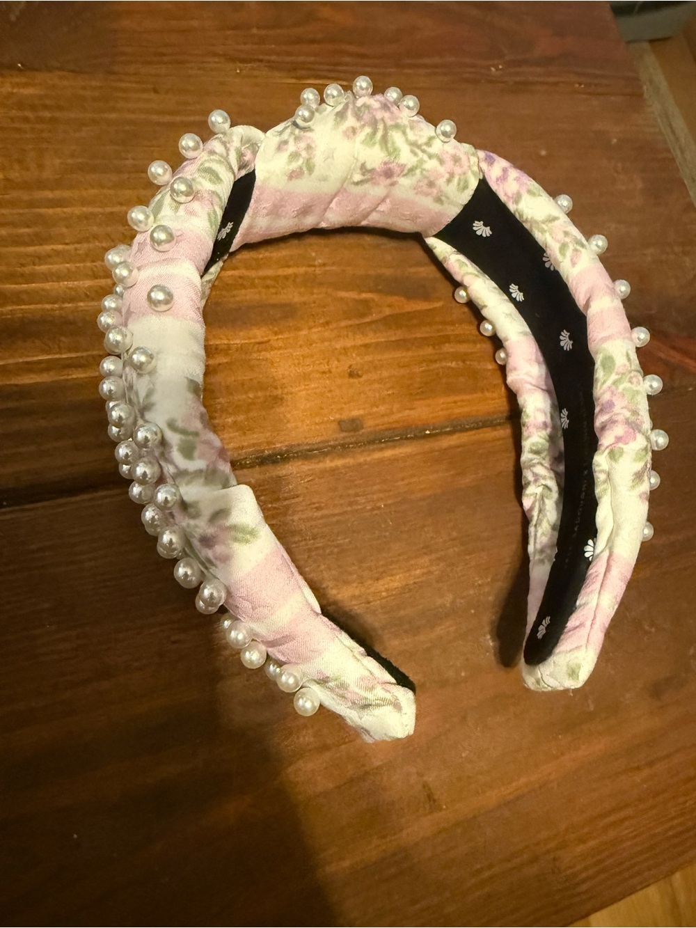 Lele Sadoughi x LoveShackFancy Knotted Pearl Pastel Headband
